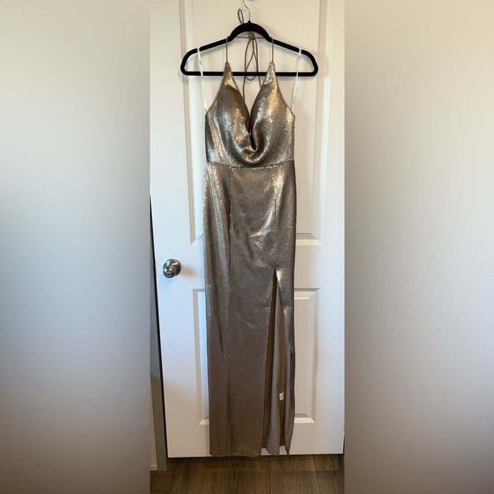 Jadore Australia Evening dress High Slit Sequin Gown Long Dress Party US 6